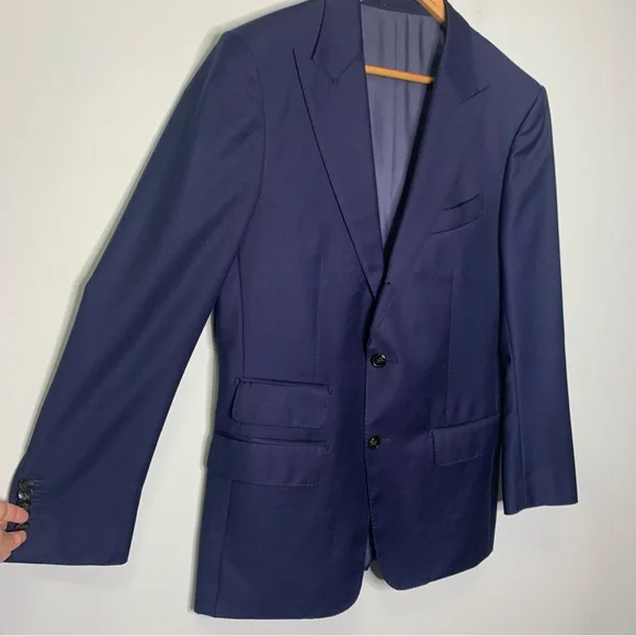 Suitsupply Super 110’s Vitale Barberis Canonico Blue Sport Coat Blazer Jacket